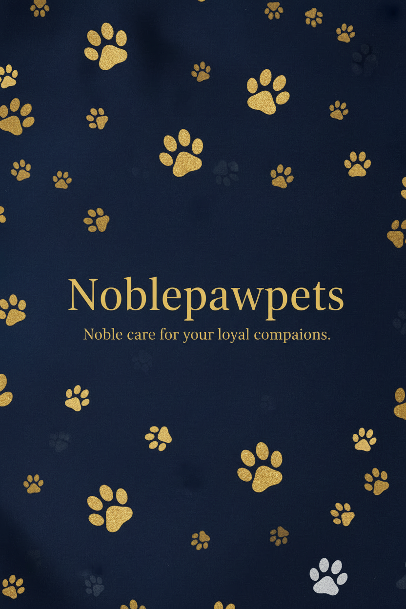 Banner Noblepawpets com Pegadas Douradas